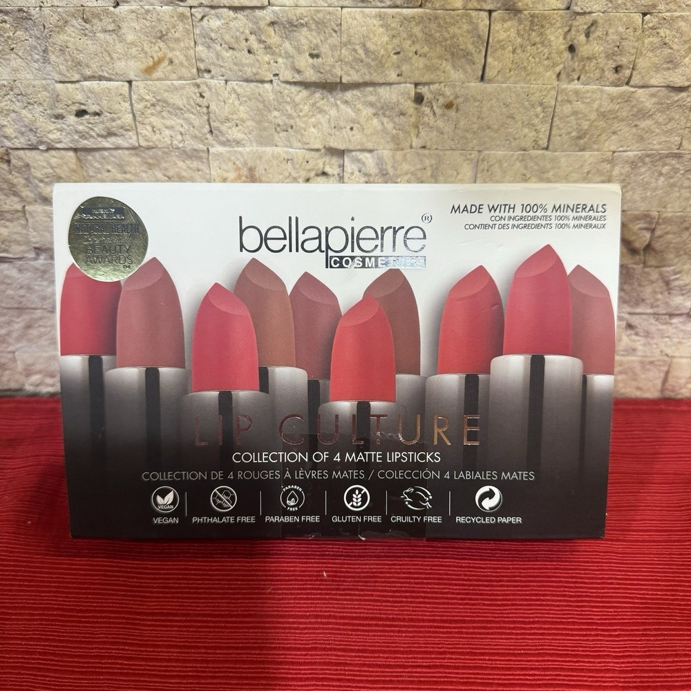 bellapierre Cosmetics Lip Culture Collection of 4 Matte Lipsticks ~ NIB